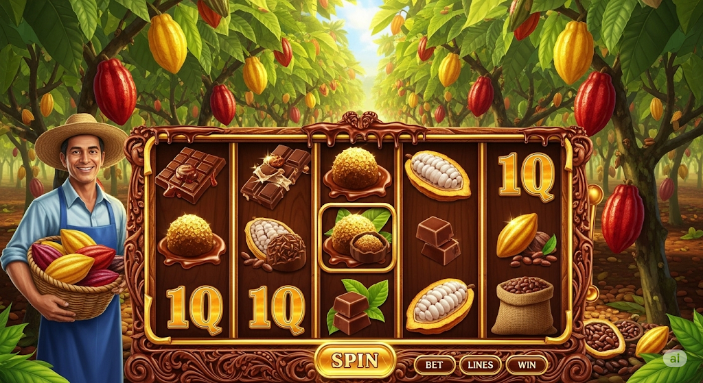 Slot bertema perkebunan cokelat